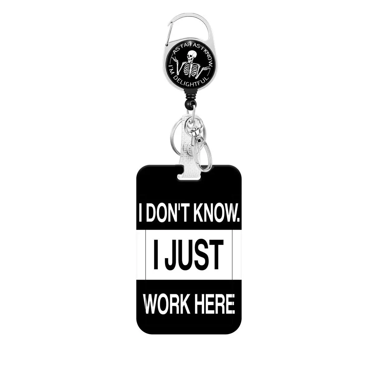 Cartoon Pattern ID Badge Holder With Lanyard Set, Funny Badge Reel, 1 Count Cute Lanyard & 1 Count ID Card Holder, Identification Badges & Supplies for Office School, Badge Accessories