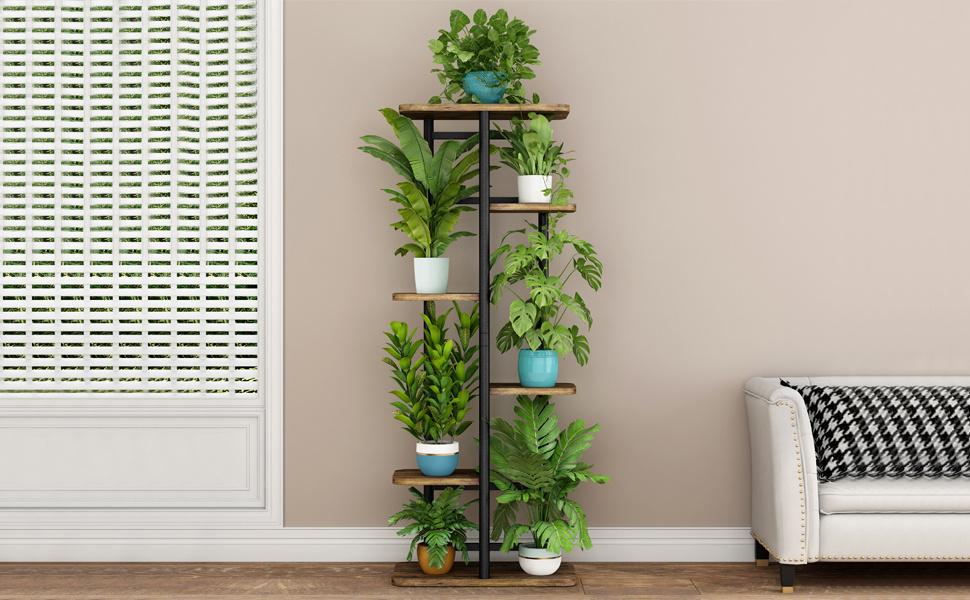 Plant Stand Indoor Outdoor Metal 6 Tier 7 Potted Multiple Flower Pot Holder Shelf Planter Display Shelving Unit for Patio Garden Corner Balcony Room Organizer Racks Smooth High Quality Materials Anti-Rust Spray Process Durable Practical Multi-Function Plant Stand Indoor Outdoor Metal 6 Tier 7 Potted Multiple Flower Pot Holder Shelf Planter Display Shelving Unit for Patio Garden Corner Balcony Room Organizer Racks Smooth High Quality Materials Anti-Rust Spray Process Durable Practical Multi-Function