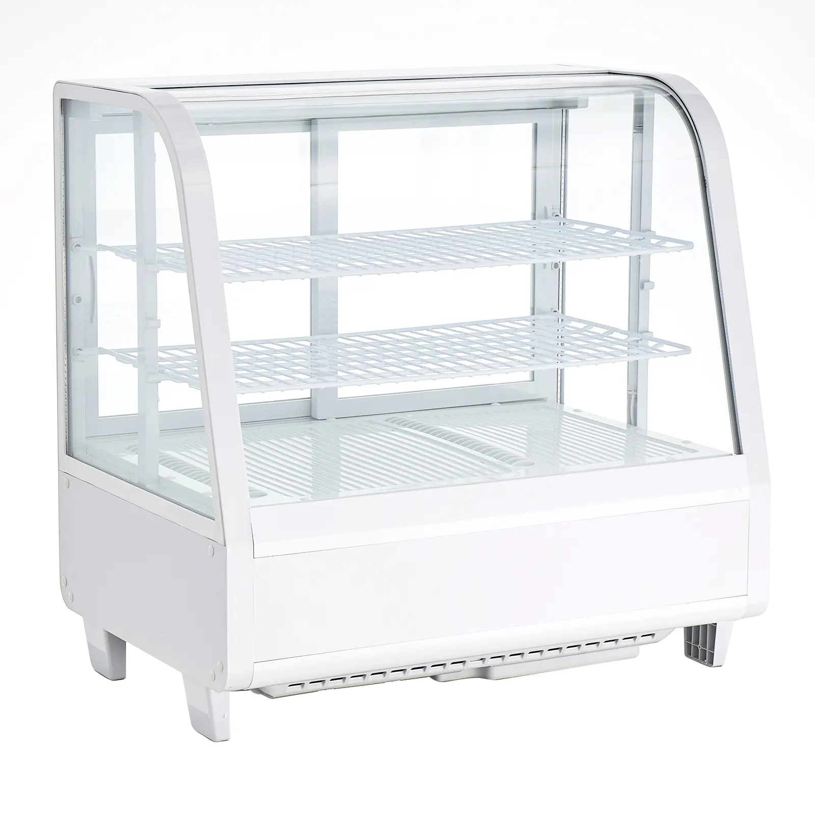 Refrigerated Display Case, 176W Power, 3.5 Cu ft/100 L Volume Capacity, ABS + Tempered Glass Construction, With LED Lighting