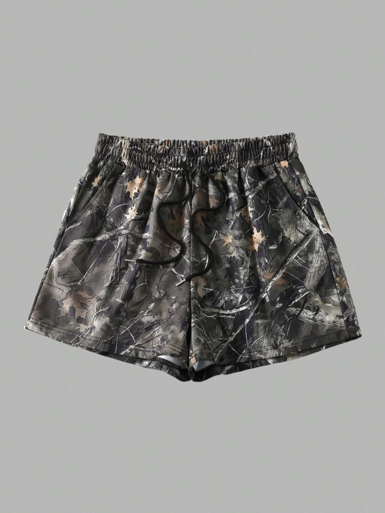 Women's Camo Print Shorts, Casual Comfy Breathable Shorts for Summer, Ladies Bottoms for Daily Wear, Casual Relaxed Shorts, Womenswear