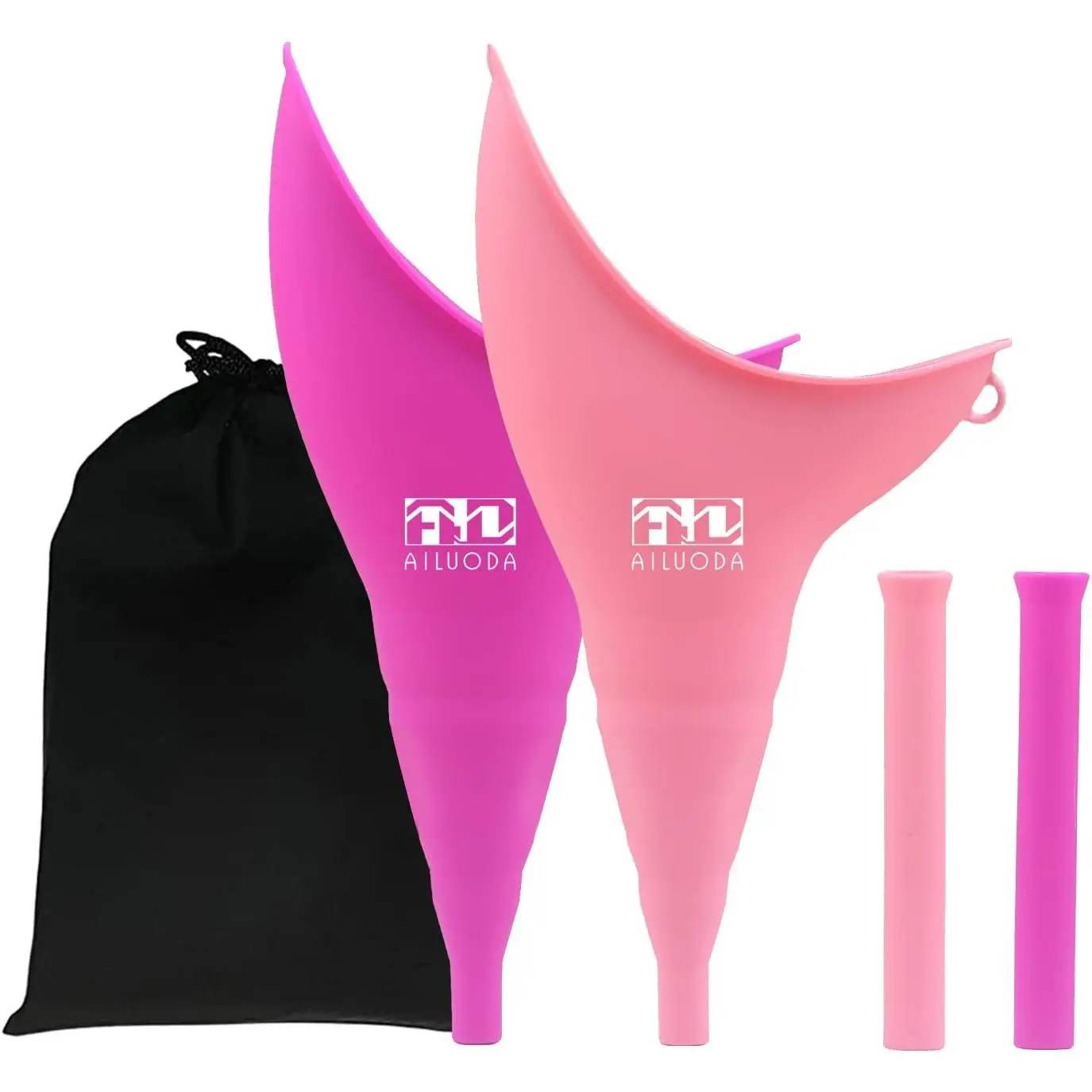 Female Portable Urinal Women,Women to Pee Standing Up,Reusable Female Urinal Silicone,Portable Womens Urinal Camping,Outdoor,Travel,Post Surgery Aid,Pack of 2