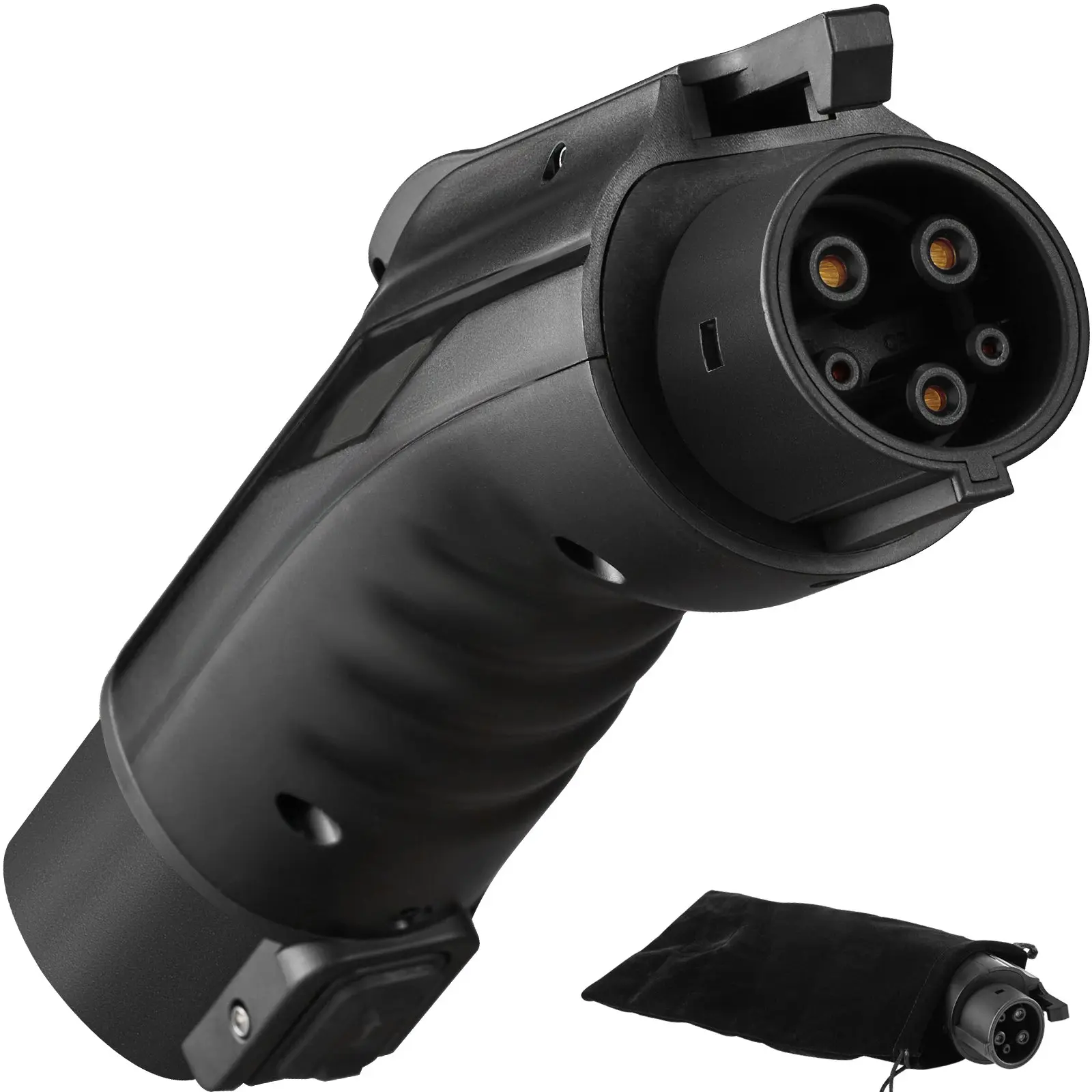 Tesla to J1772 Charging Adapter, Max 48 Amp 240V, J1772 EVs Charger Adapter, with IP65 Storage Bag Anti-Drop Lock, for Tesla High Powered Wall Connector, Destination Charger and Mobile Connector