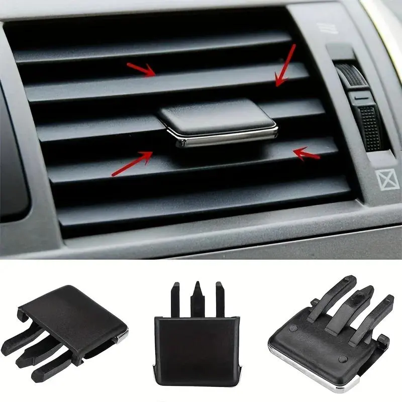 6pcs Universal Car Air Conditioning Vent Knob & Air Conditioning Vent Clip Front Position Compatible with Most Vehicles
