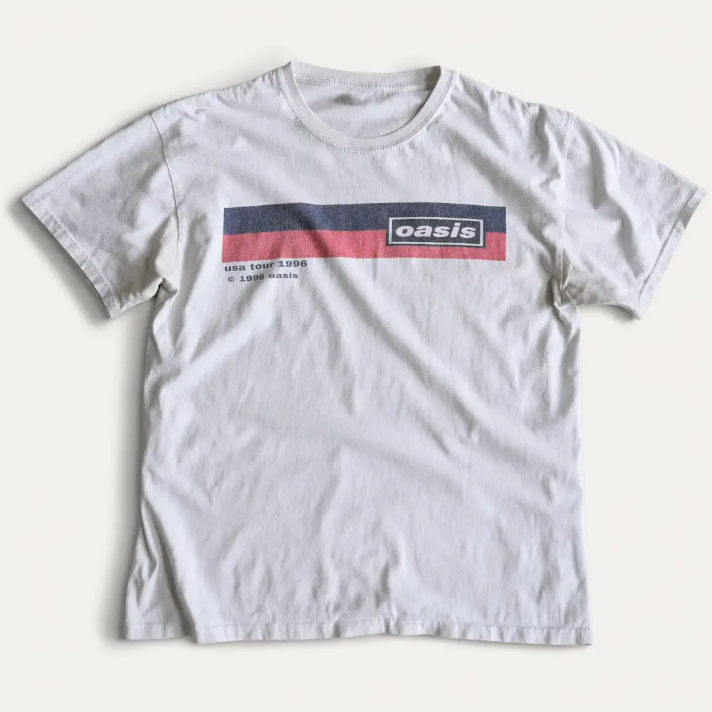 Oasis Band 1996 US Tour T-Shirt Replica Vintage Style Rock Unisex S-3XL, Printed DesignUnisexTshirt  VintageTee