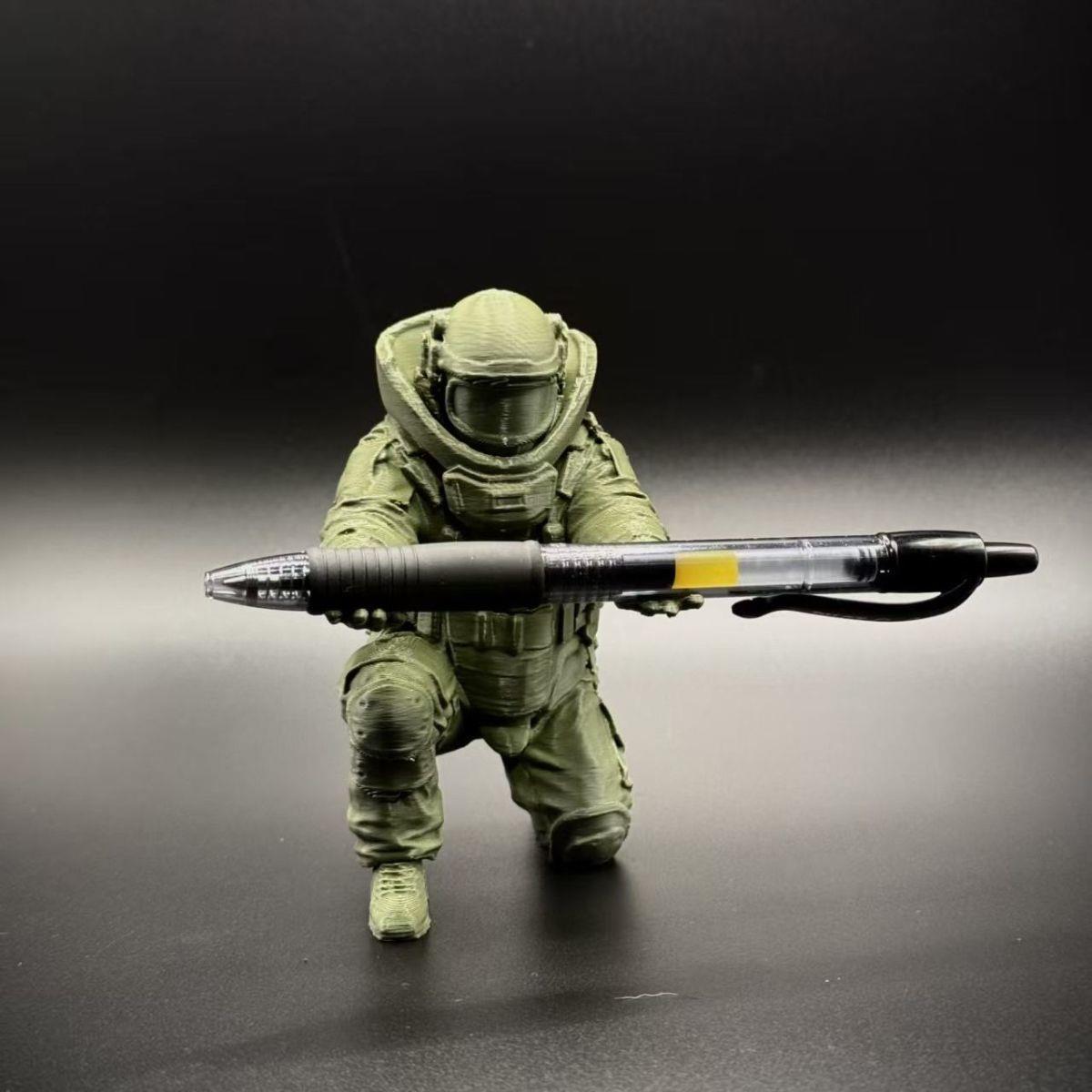 Bomb Disposal Team Pen Stand, 3D Printed Creative Desktop Organizer