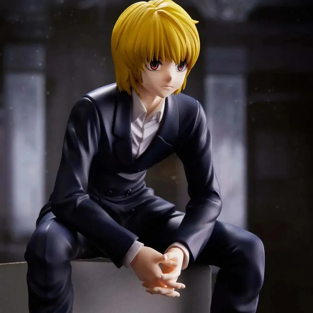 14cm Kurapika Anime PVC Figure, Cute Unisex Collectible Model Ornament for Anime Fans, Manga Character Doll, Collectibles