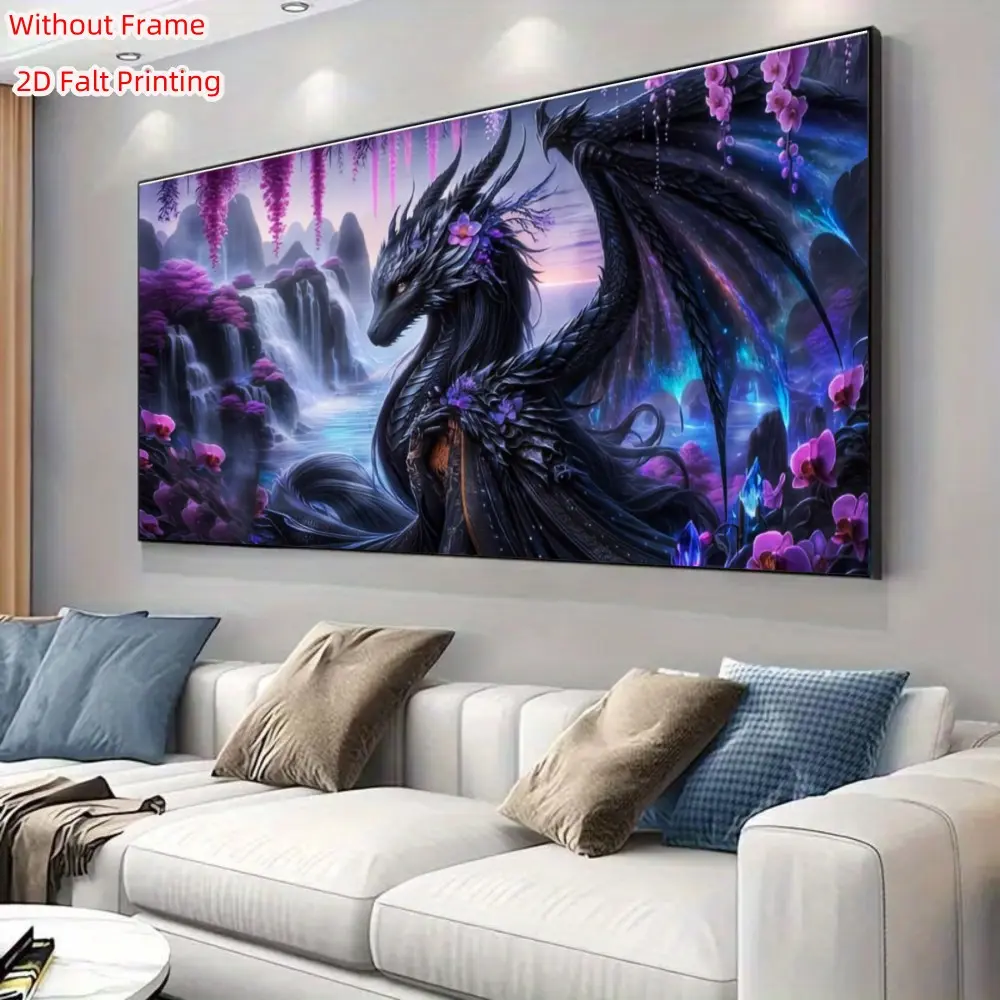 Large Dragon Pattern Diamond Painting Kit, DIY Full Round Diamond Art, Unframed Home Decor, Perfect Gift for Holidays
