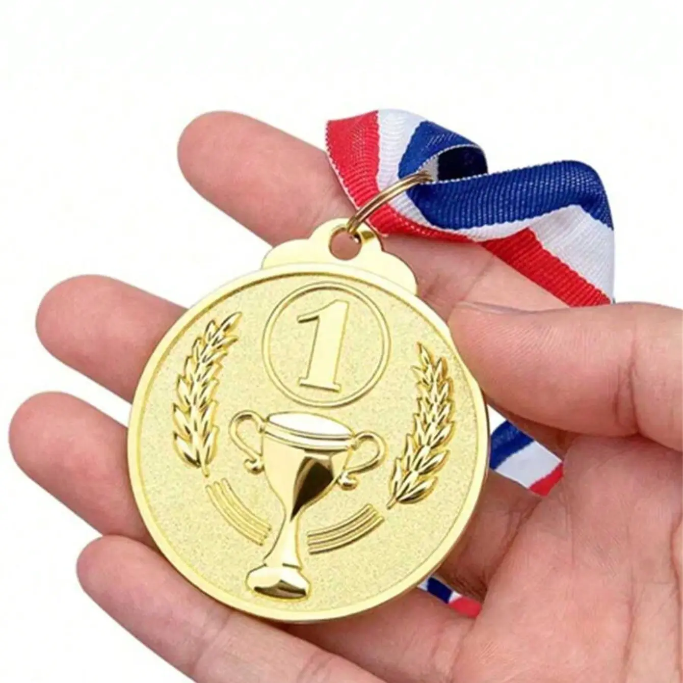 Competition Medals Set, Gold Silver Bronze Medal Kit with Ribbon, Zinc Alloy, Ideal for School Sports Awards, Universal Model