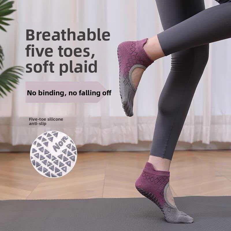 New Yoga Socks for Spring and Summer, Pilates Five-Toe Socks, Professional Non-Slip Sports and Fitness Split-Toe Socks.