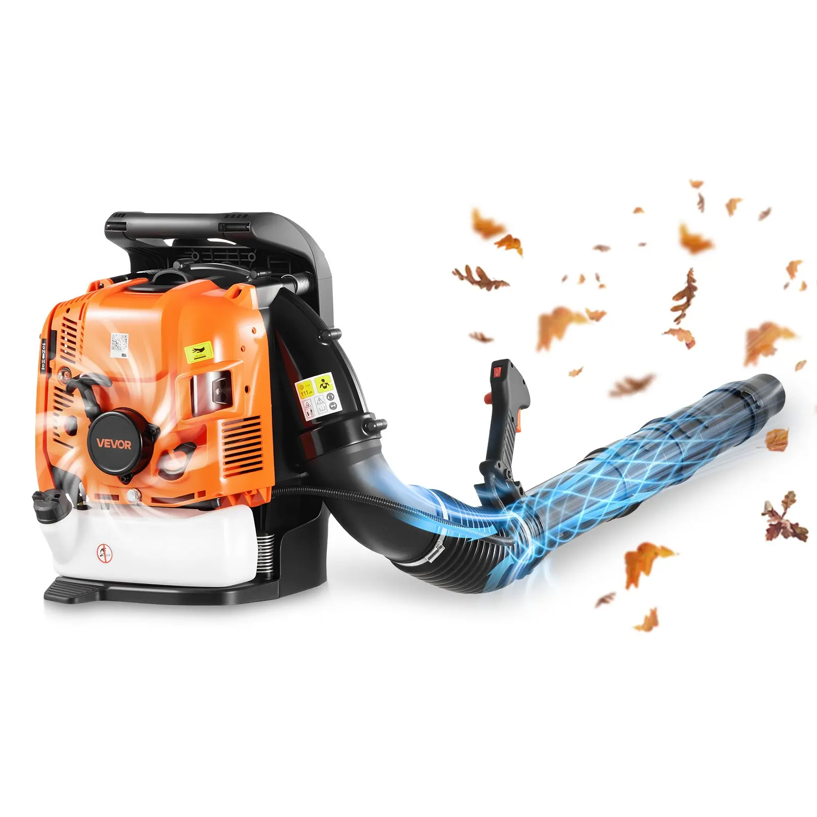 VEVOR Backpack Leaf Blower, 75.6CC 4-Stroke Engine Gas Powered Leaf Blower with 1.8L Fuel Tank, 615 CFM Air Volume, 179 MPH Air Speed, Ideal for Lawn Care, Leaves Cleaning, Yard Debris Snow Removal tiktokshopbacktoschool