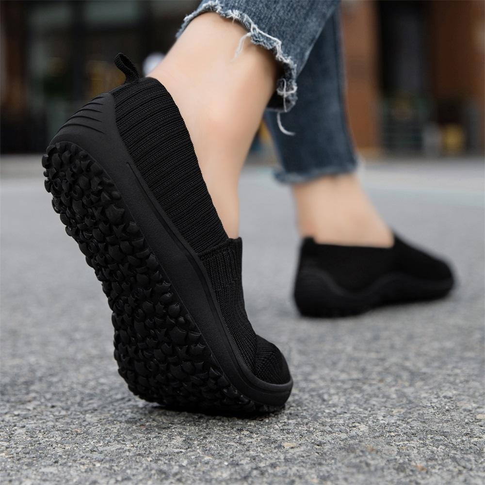 Women's Slip-On Barefoot Flats Casual Fashion Comfortable Shoes Lightweight Breathable Knitted Material Zero Drop Anti-slip Sole Minimalist Walking SpringStatements