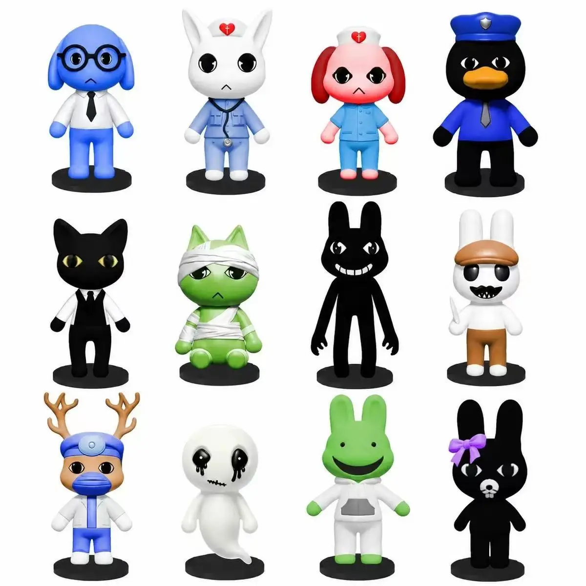 Animal Hospital Abnormal Model, Roblox Animal Hospital Toy, Cartoon Game Doll, Collectible Miniature, Horror Animal Hospital Doll, Desktop Decor, Kids Gift, PVC Action Figure, Character Statue