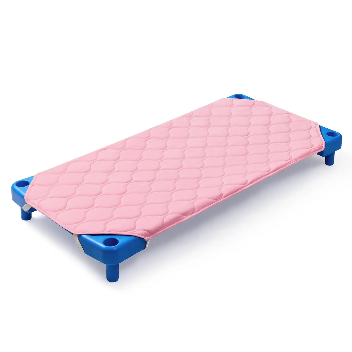 Quilted Daycare Cot Nap Mat Only, for Boys, Girls, Soft & Breathable, Gentle on Skin, & for Toddler Cozy Nap Time Sleep, Fits 23" x 40" Toddler Preschool Cot - Pink
