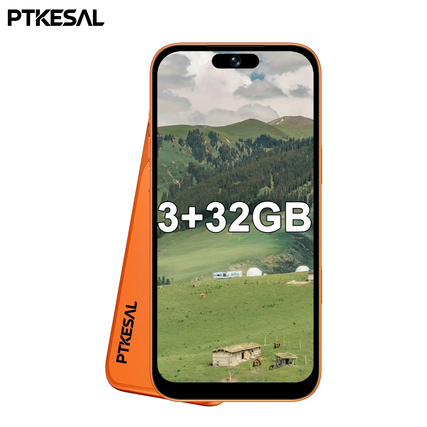 Ptkesal Smartphone Android Cell Phone 6.75-Inch HD Screen, 3gb+32GB RAM, 5mp+13mp Camera, 4100mah Battery, Dual Sim, Quad-Core Processor, Android 12