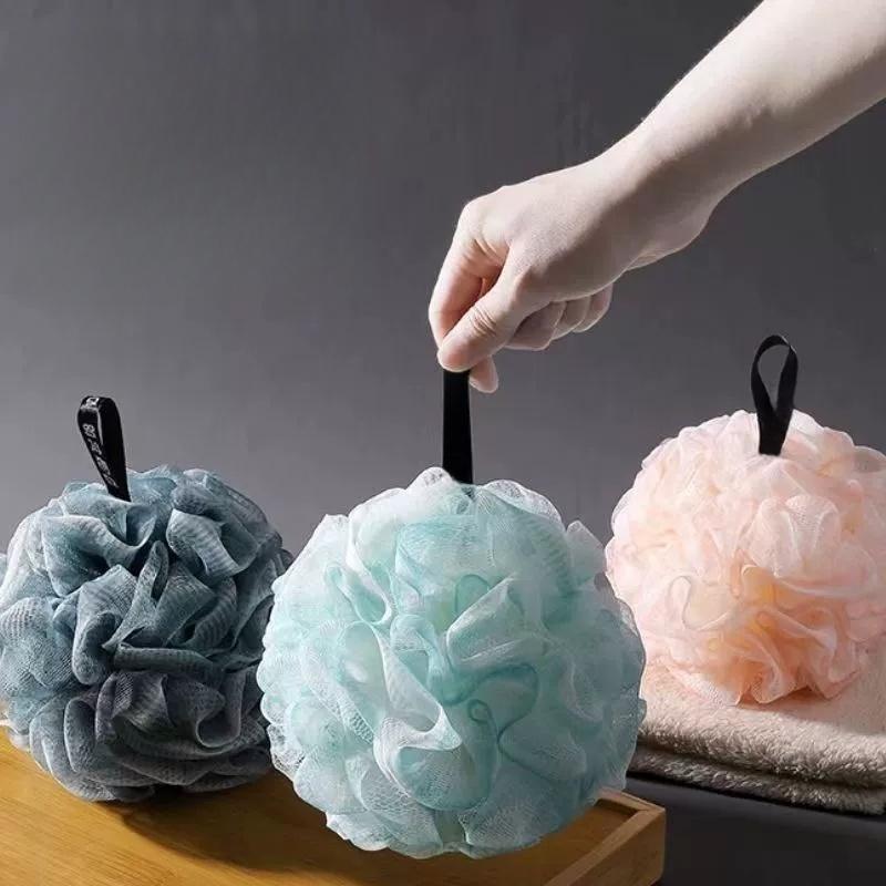 1/3pcs Gradient Color Bath Balls, Dual-Use Foaming Exfoliating Washcloth, Lace-Edged Bath Flower Ball with Rich, Long-Lasting Lather, Hangable, Comfortable and Soft Foaming Mesh Bath Accessory for Showering