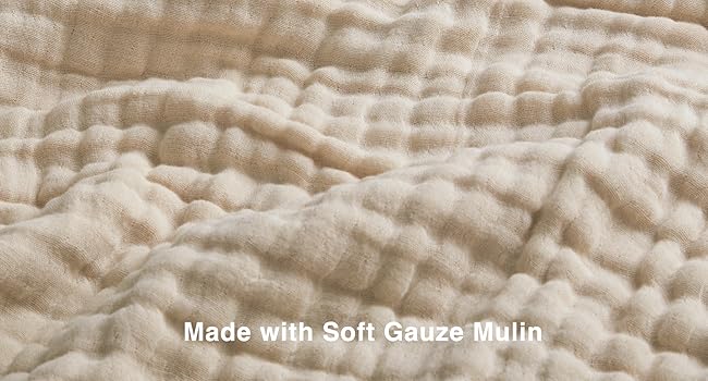 6 Layer 100% Cotton Muslin Blanket, 50"x60" Throw Muslin Blanket for Couch Bed, Lightweight and Breathable Cotton Gauze for Adult, Lavender