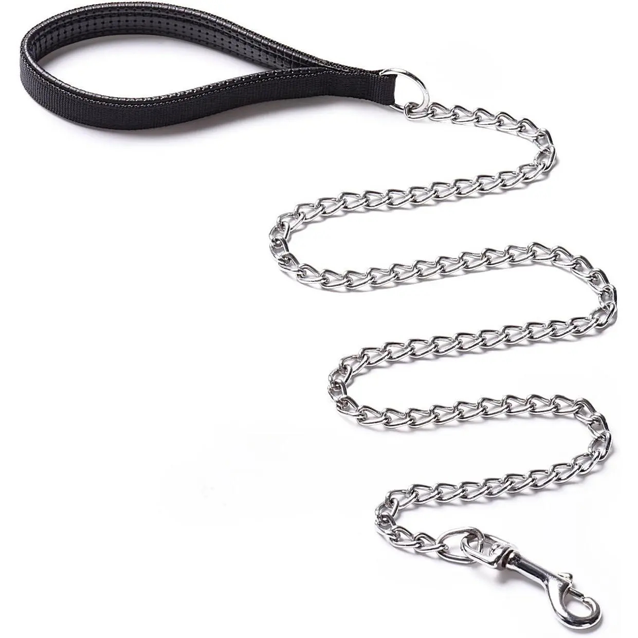 Heavy Duty Dog Leash, Metal Dog Chain Leash with Padded Handle for Large & Medium Size Dogs (6 ft. x 3.0 mm (25-120 lbs.))