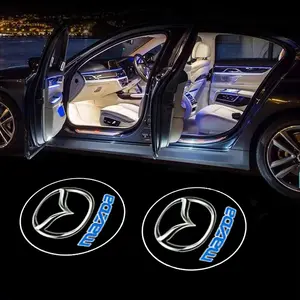 2pc Car Door Emblem Light Laser Welcome HD Projector Lamp, Interior Decoration for Mazda Rx-8 626 Bm Bl Bk Gh Gj Gl Mx-3 Mx-5 Cx30 Skyactiv 323