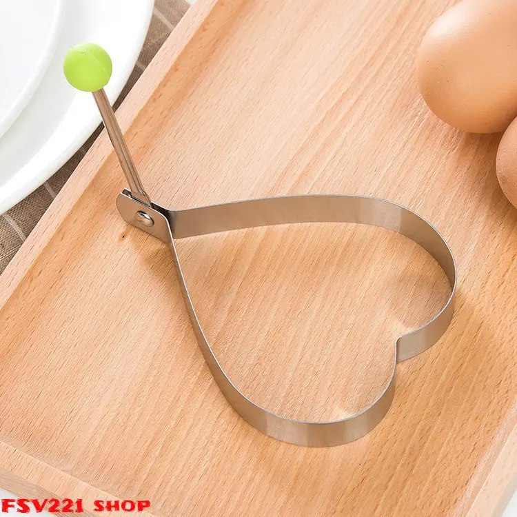 4-PCS Cute Shaped Egg Ring Mold - Ideal for Family Breakfast, Pancake Making, Kids Meal Decor & Kitchen Gadget Gift Stainless steel egg mold; cute-shaped egg ring with an anti-scald handle; breakfast pancake mold in heart, star, and flower shapes. camping