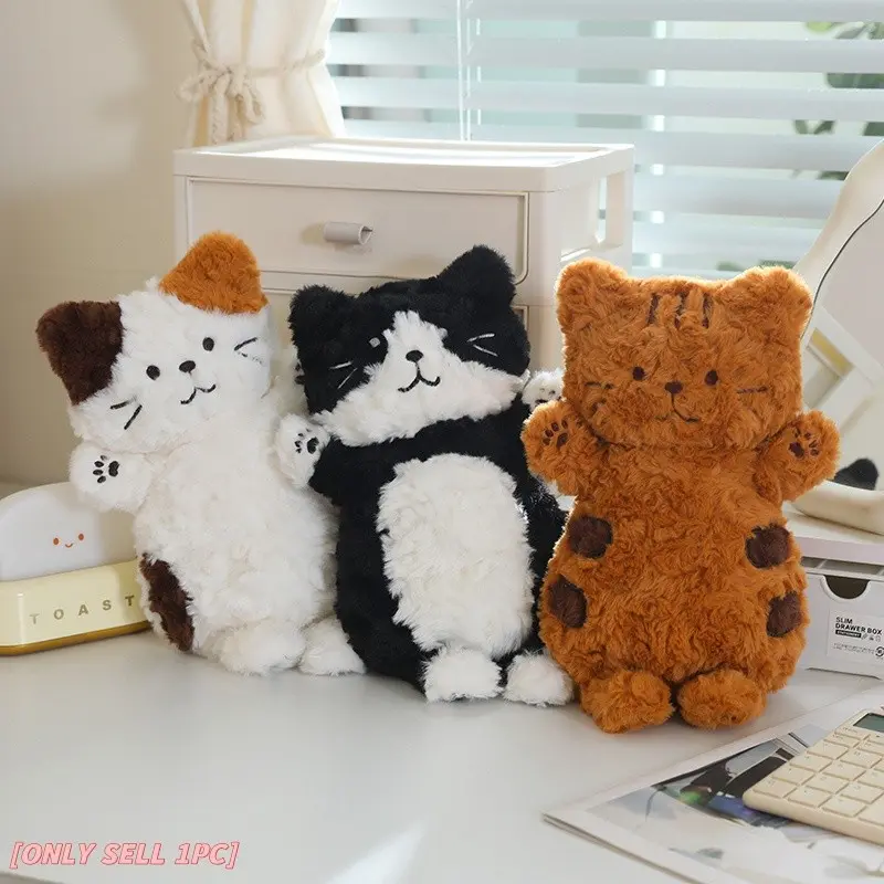 30cm/11.81in Ultra Soft Cat Plush Pillow, Cute Fluffy Kitty Stuffed Animal, Kawaii Cat Plushie, Kawaii Stuffed Animals for Kids Teens and Adults, Cozy Sleep Companion, Anxiety Relief Plush Toy, Cat Lover Gift, Birthday Christmas Holiday Present