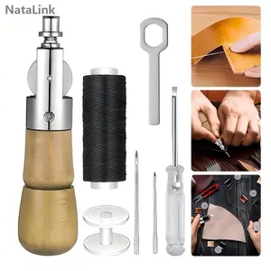 6pcs Professional Lockstitch Sewing Kit, High-Quality DIY Craft Tools, Includes Various Needles, Easy to Use, Precise Sewing for Furniture & Leather Repair