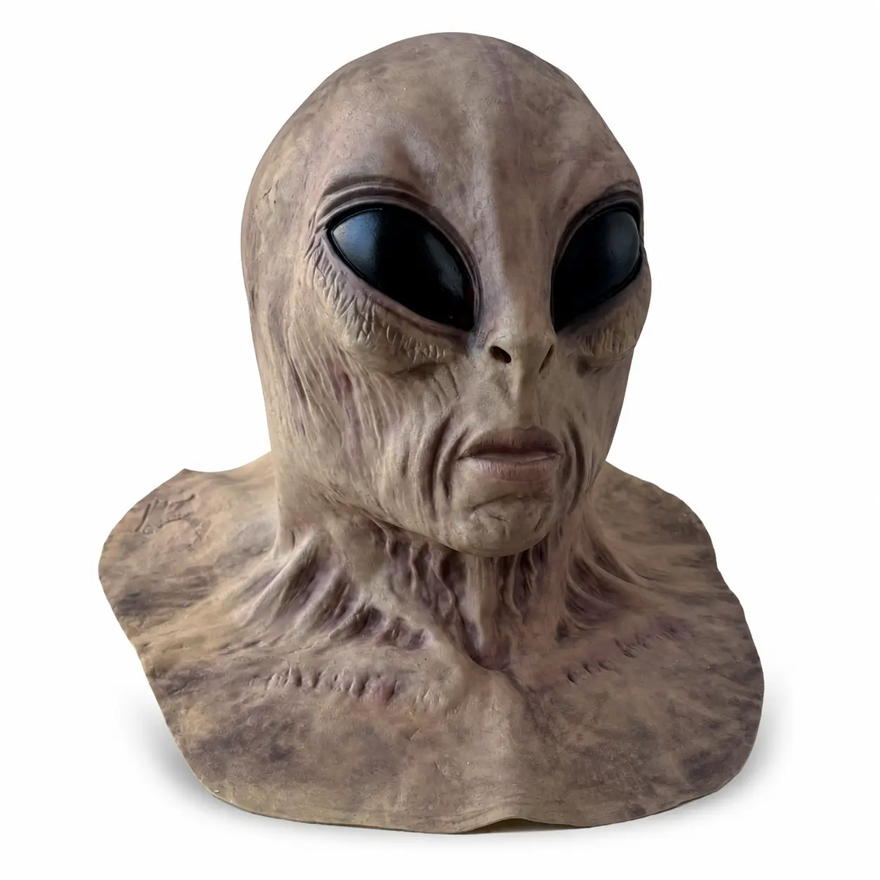 Halloween Alien Mask Latex Hood Scary Costume Party Prank Retro Horror DIY Face Cover for Adults Easter April Fools Fun Surprise