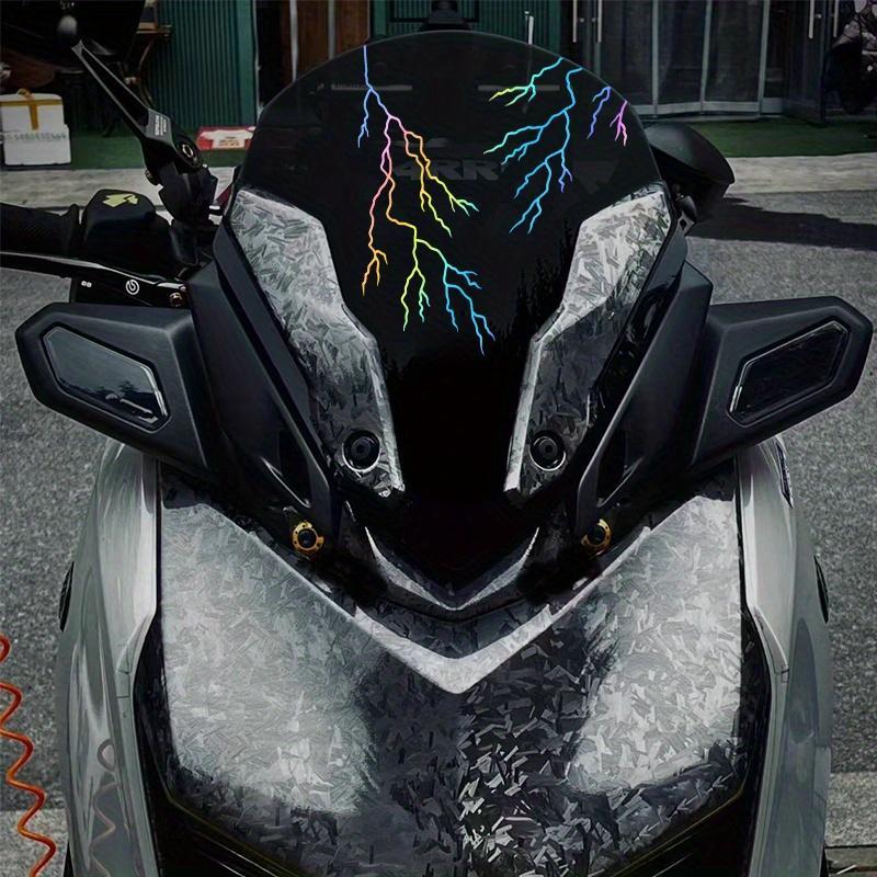 Creative Lightning Pattern Car Sticker, Waterproof Sunscreen Easy To Stick Decal, Durable Sticker for Motorcycle Body Side Panels Fuel Tank, Windshield Sticker