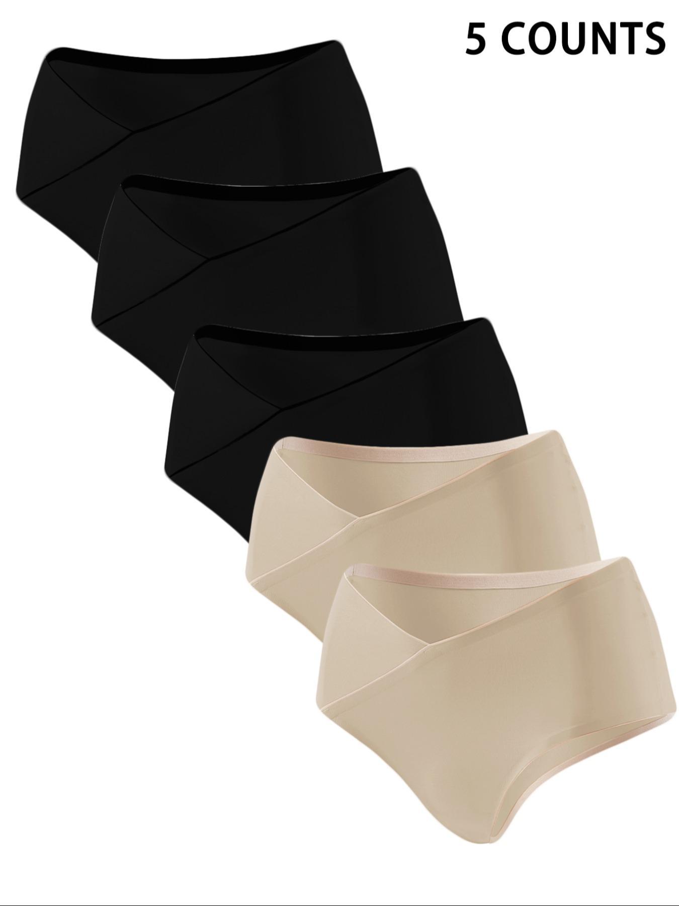 Maternity Solid Color Seamless Panty, Comfortable Breathable Pregnancy Panty, Maternity Underwear for Postpartum Support, Pregnancy Must-have Underwear