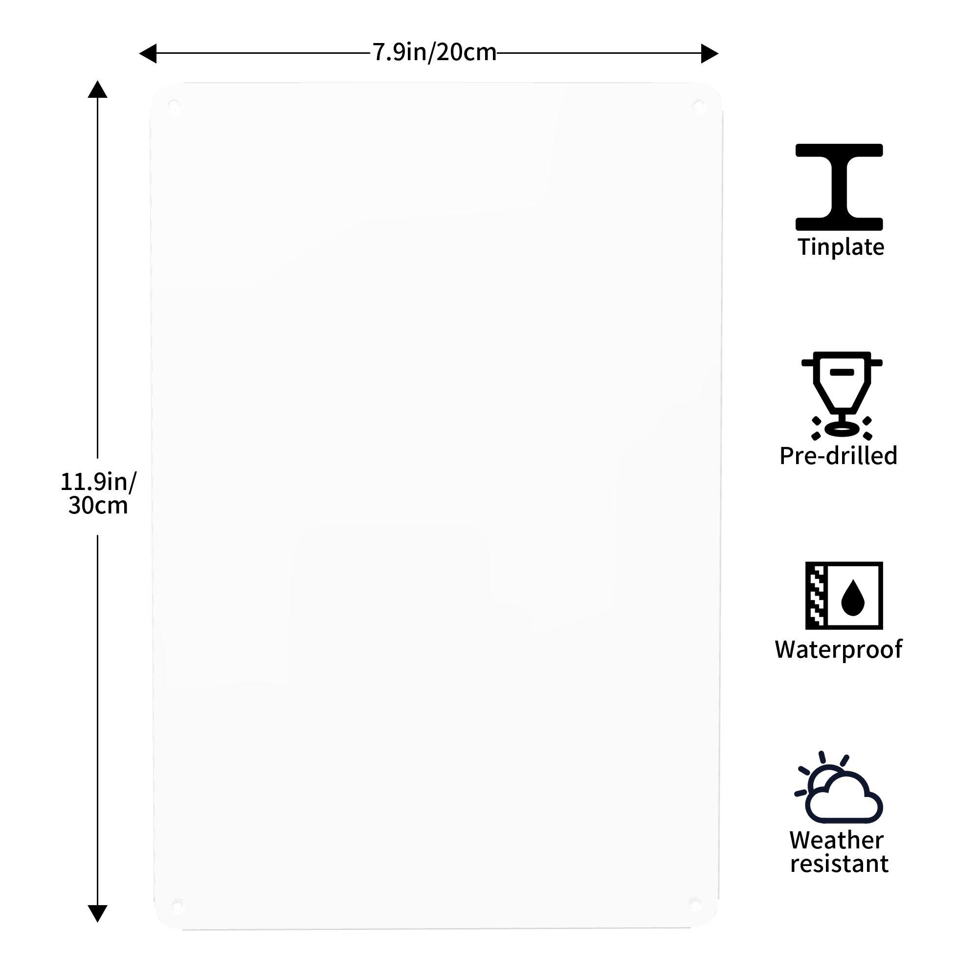 【20*30cm/8*12inch】Funny 'No Trespassing' Warning Sign - Heavy-Duty Iron Retro Design with Trespasser Text & Bullet Hole Accent - 20cm"x30cm" Wall-Mounted Plaque for Man Cave Garage Bar or Outdoo