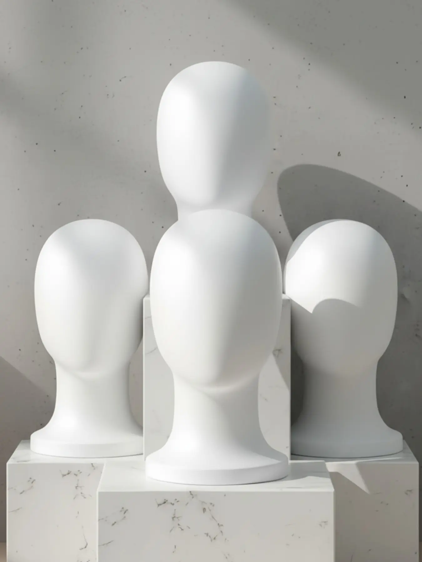 Foam Mannequin Head, Lightweight Stable Foam Head Model, Multi-Purpose Display Stand for Wigs, Hats, Headwear, Jewelry & Hair Accessories