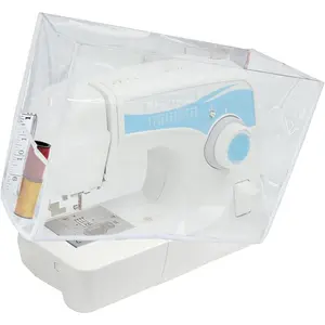 Sewing Machine Dust Cover, Waterproof Clear Protective Cover with Pockets for Most Standard Sewing Machines (Clear)