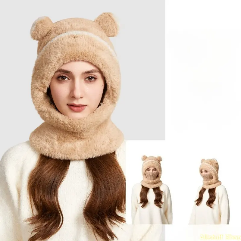 Adult & Children's 3-in-1 Fleece Warm Windproof Balaklava Hat Set - Scarf, Warm Windproof Hat with Earflaps, Ski/Cycling Neck Warmer, Warm Windproof Hat tiktokshopbacktoschool