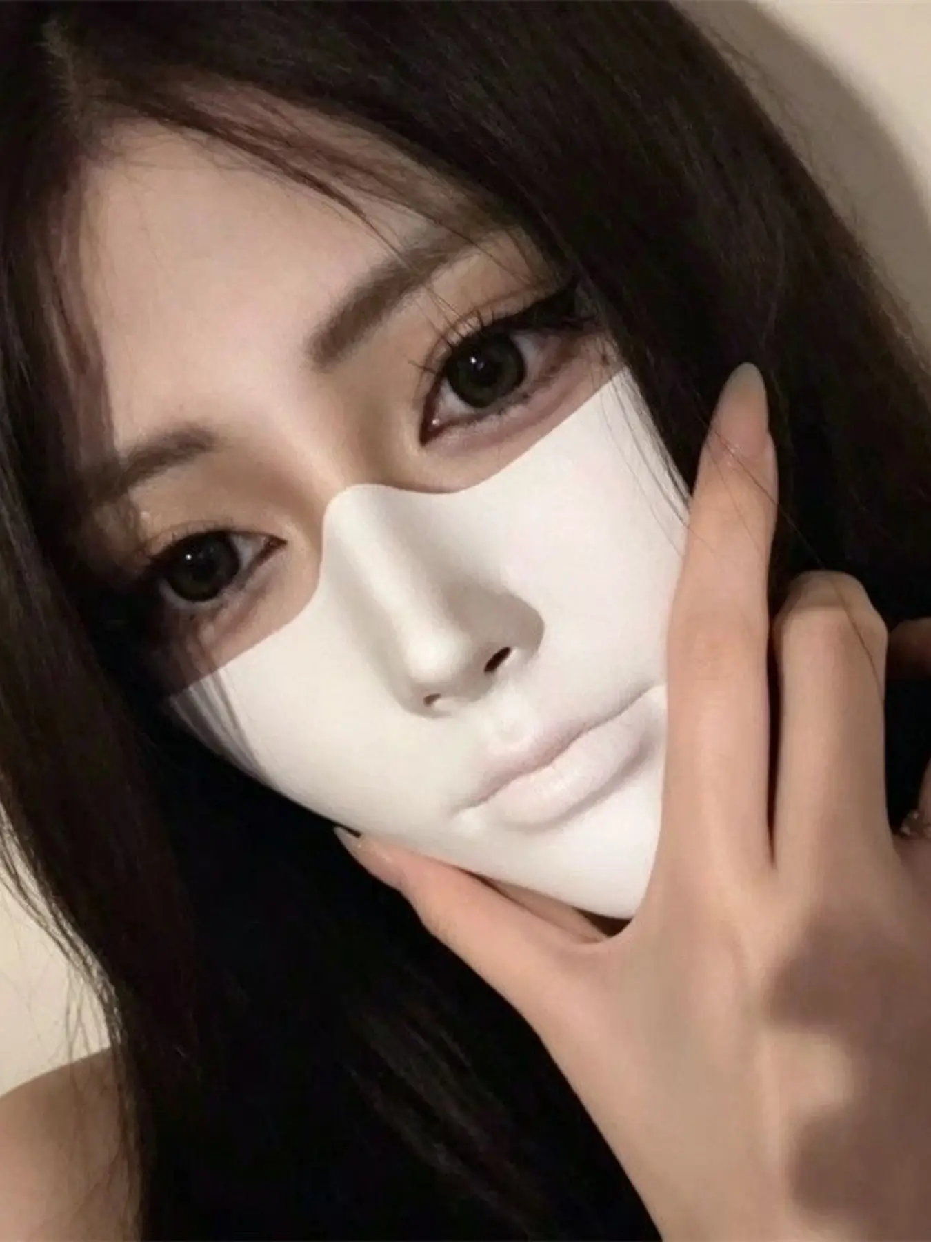 Advanced Half Face Hyper Realistic Mask, Mask Design, Perfect Facial Shape Bio-Cosplay, Halloween Cyberpunk Mechanical Tech Fake Face, Festival Gift, Photo Prop, Singles Party