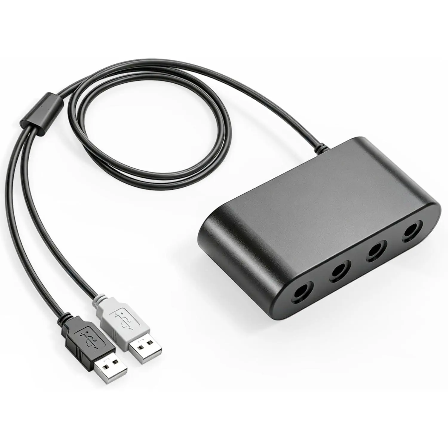 Gamecube Controller Adapter for Wii U, PC Windows,  /OLED/ 2 Gamecube Converter, Support 4 Gamecube Controller to Play Supper Smash Bros with 3.3ft Long