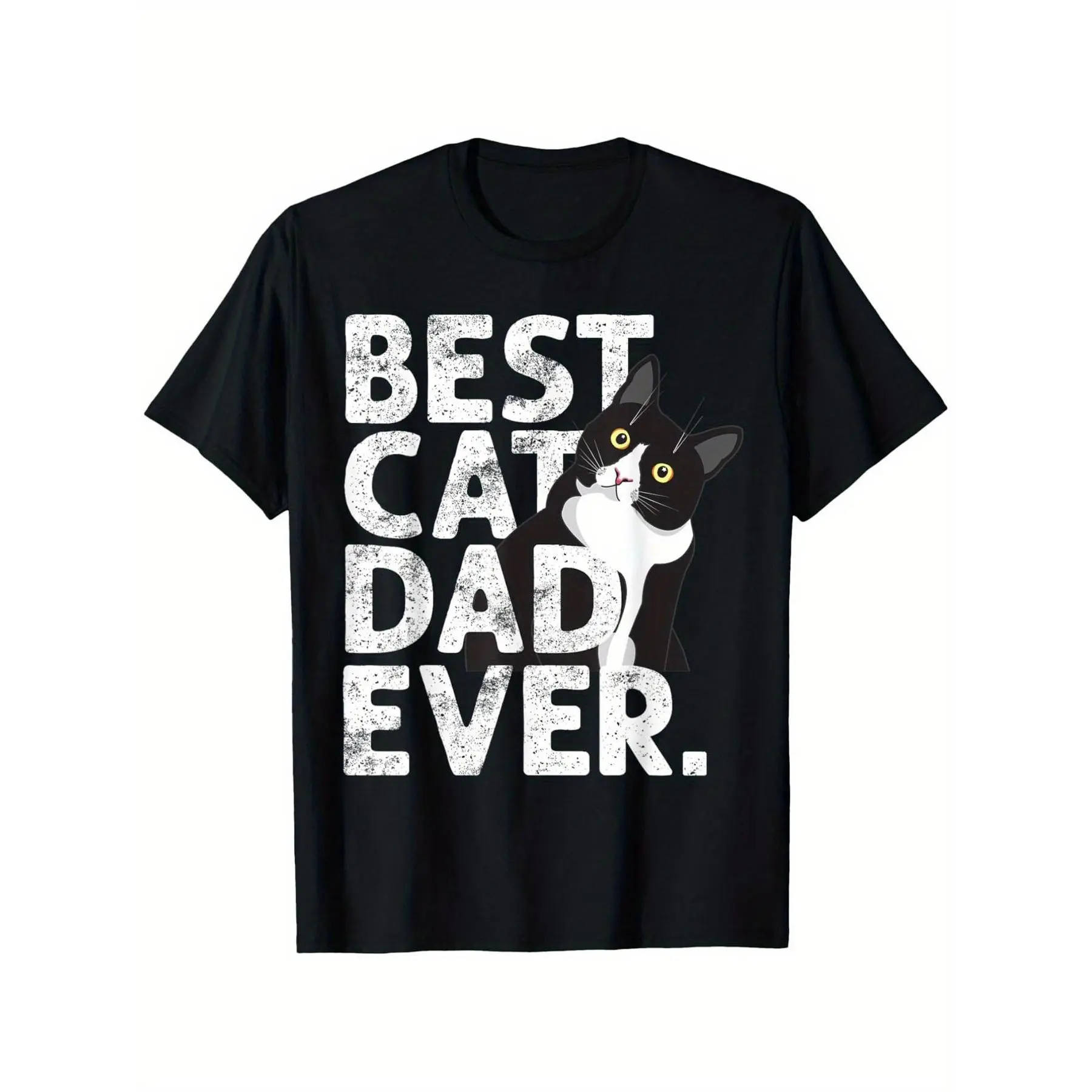 Ultimate Cat Father T-Shirt - Humorous Black Tee Featuring a Tuxedo Cat Design, Made from Soft And Breathable, Perfect for Father'S Day Or Birthdays. Available in Sizes S to XXXL for Men, Easy to Wash, Casual Wear