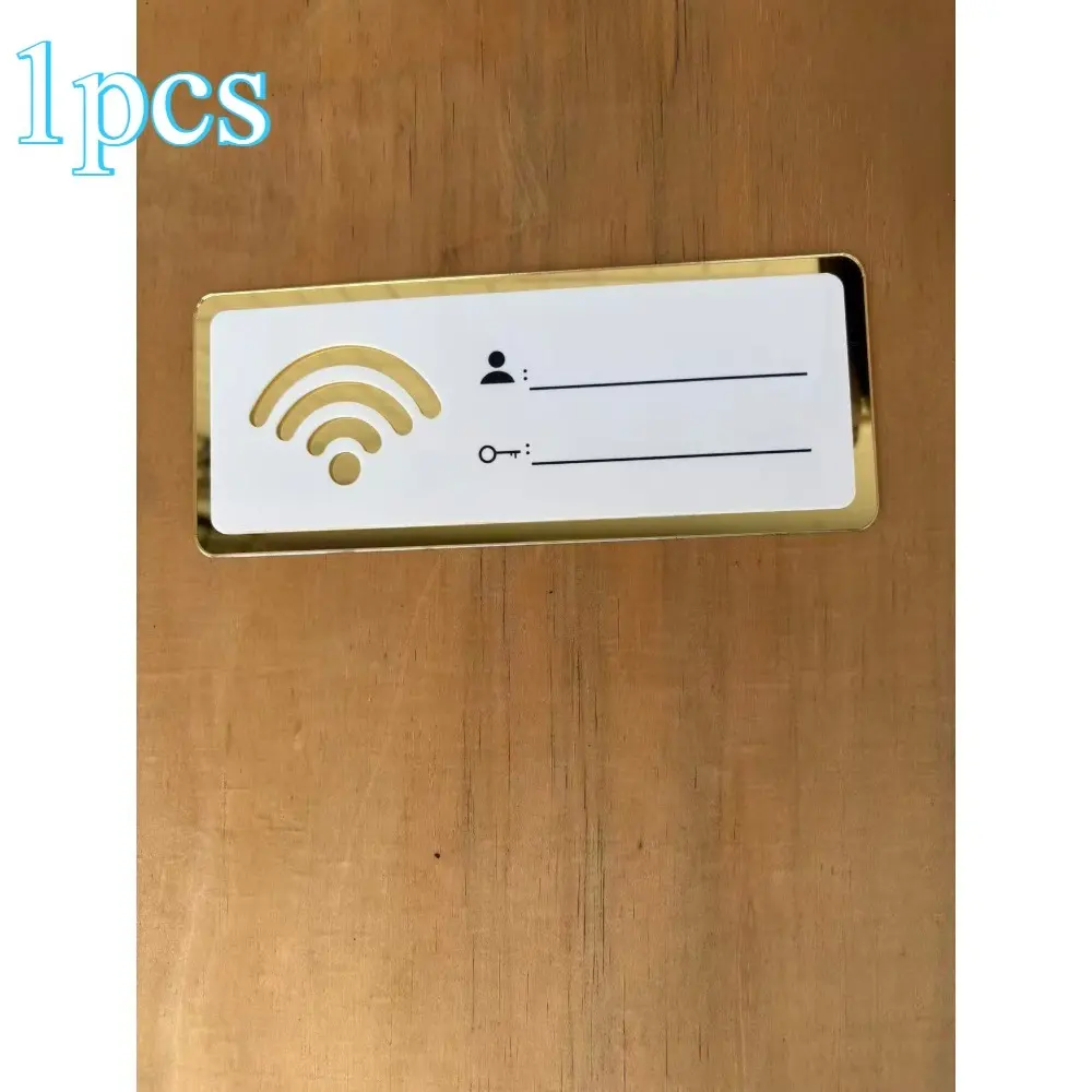 Simple acrylic wireless wifi free wireless network password prompt board sticker identification board can be used for office display supplies