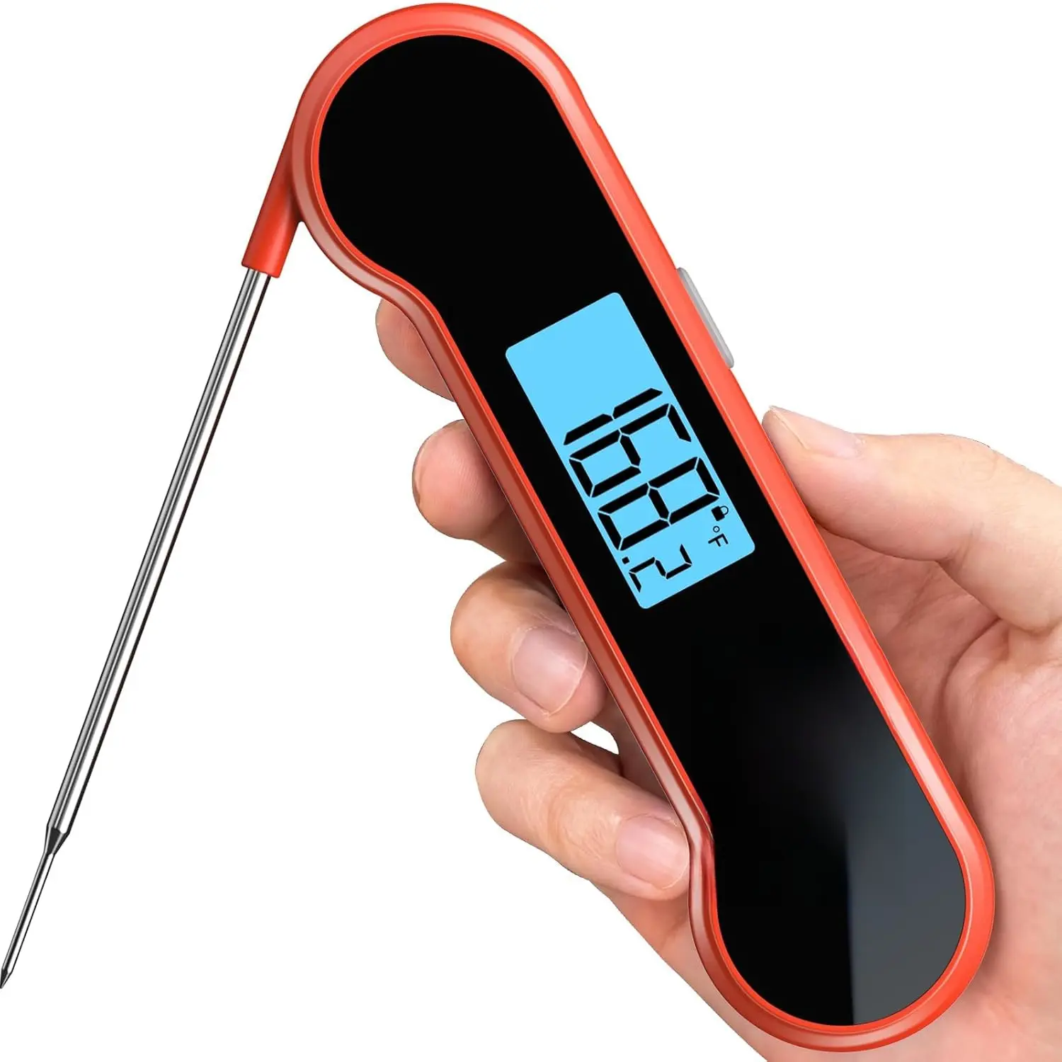 0.5 Sec Instant Read Meat Thermometer Digital with ±0.5 ℉   Precision, Food Thermometer for Cooking Kitchen Gadgets, Oven Grill Candy BBQ Essentials Accessories, Gifts for Him Dad Men Birthday, Red