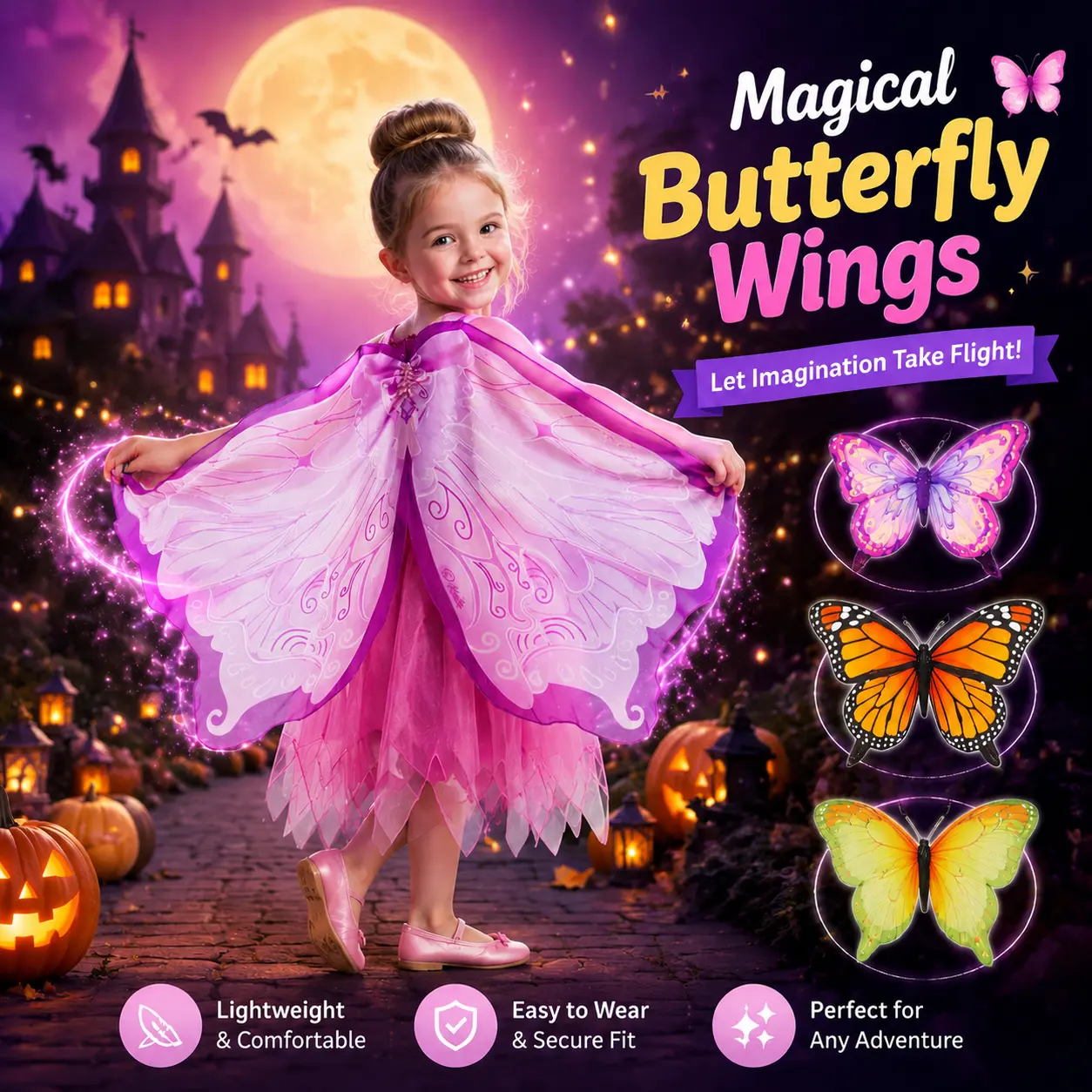 Fairy Angel Butterfly Wings Cape, Festival Party Stage Performance Costume, Kids Halloween Cosplay, Festival Costumes-YY2
