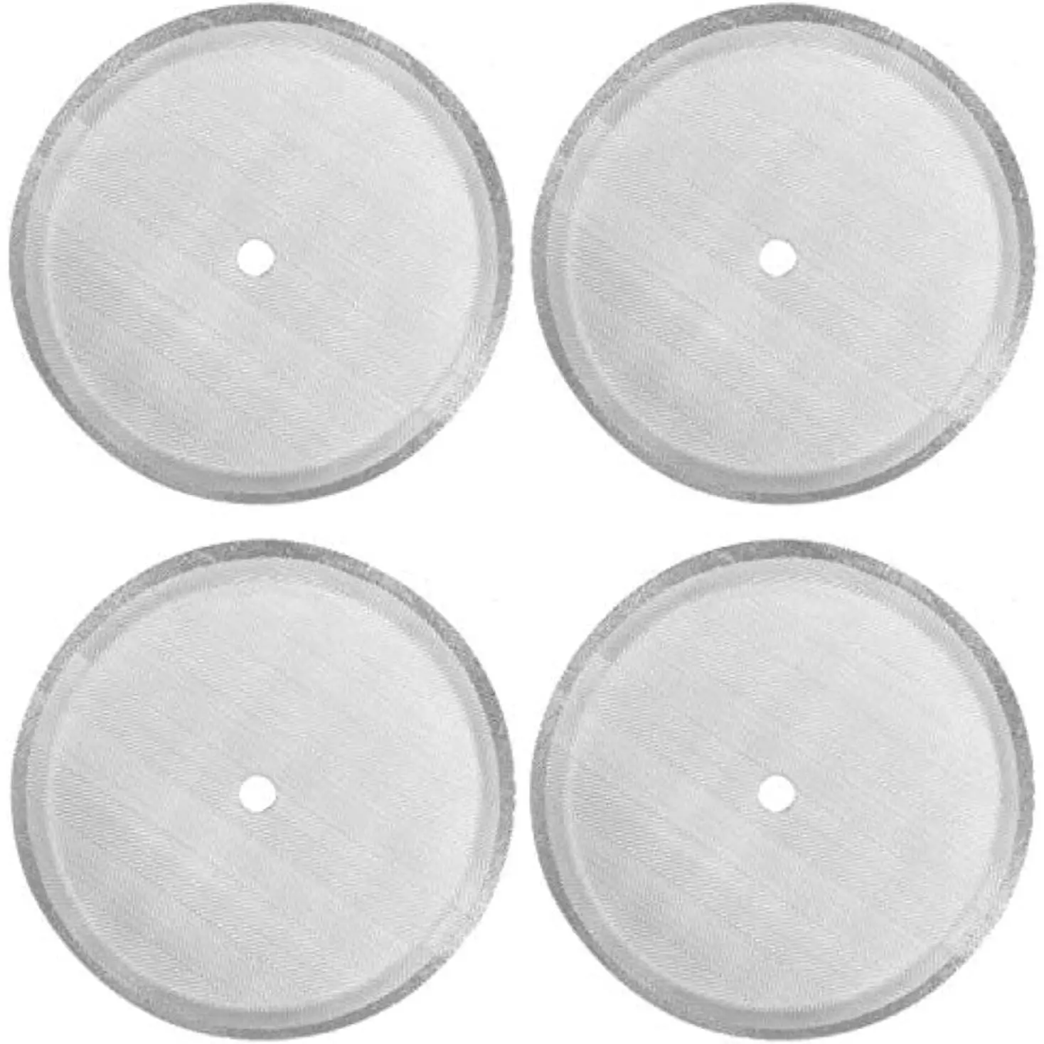 4 Pack French Press Replacement Filter Screen,Reusable Stainless Steel Mesh Filters for Universal 1000 ml / 34 oz / 8 cup French Press Coffee Makers