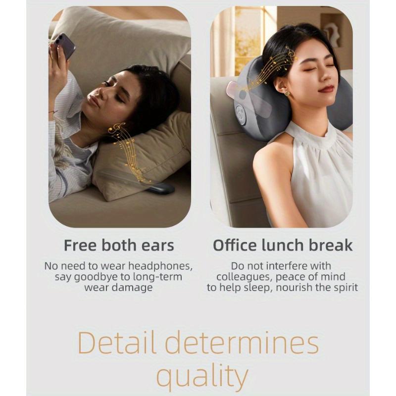 BLD07 Bone Conduction Wireless Speaker, Portable Music Player, No Earbuds Needed, Auto Power-off Function, Built-in 11 White Noise Options, Gentle Sounds for Bedtime Relaxation, Suitable for Bedrooms, Dormitories, and Offices