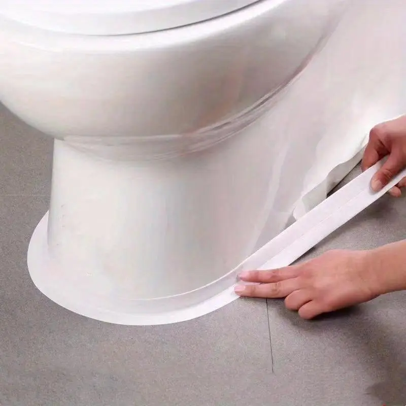 4 Rolls(4 M)  Mold-Resistant Toilet Caulk Strip, Self-Adhesive Sealing Tape, Waterproof Moisture-Proof Tape, Edge Seal Protector Tape, Kitchen Sink Seam Stickers