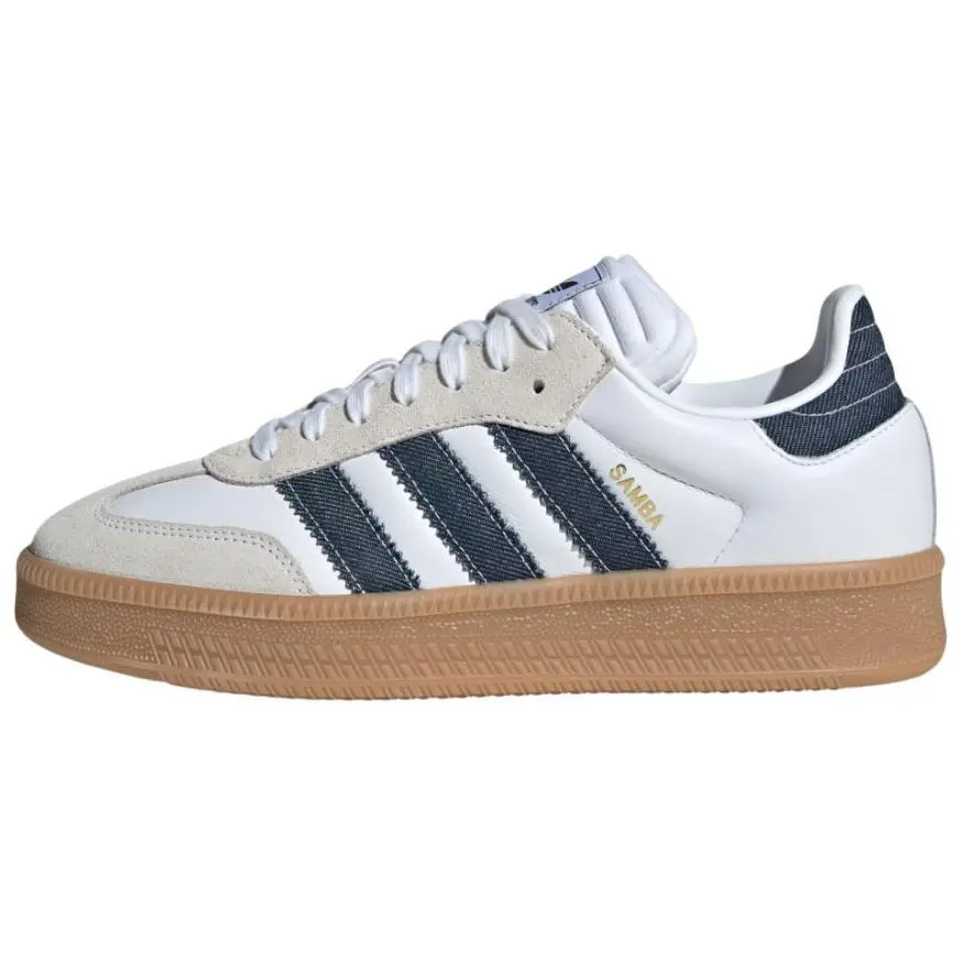 Adidas Originals Samba XLG Men's Low-Top Casual Footwear - White & Blue Trainer, Sports Shoes with Comfort, Versatility, Durability, Official House White Maison Mihara Trending Shoes
