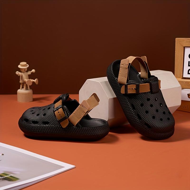 Kids Summer Sandals Soft Soled Non Slip Durable Home Outdoor Casual Half Drag Design Heel Boys Beach Footwear