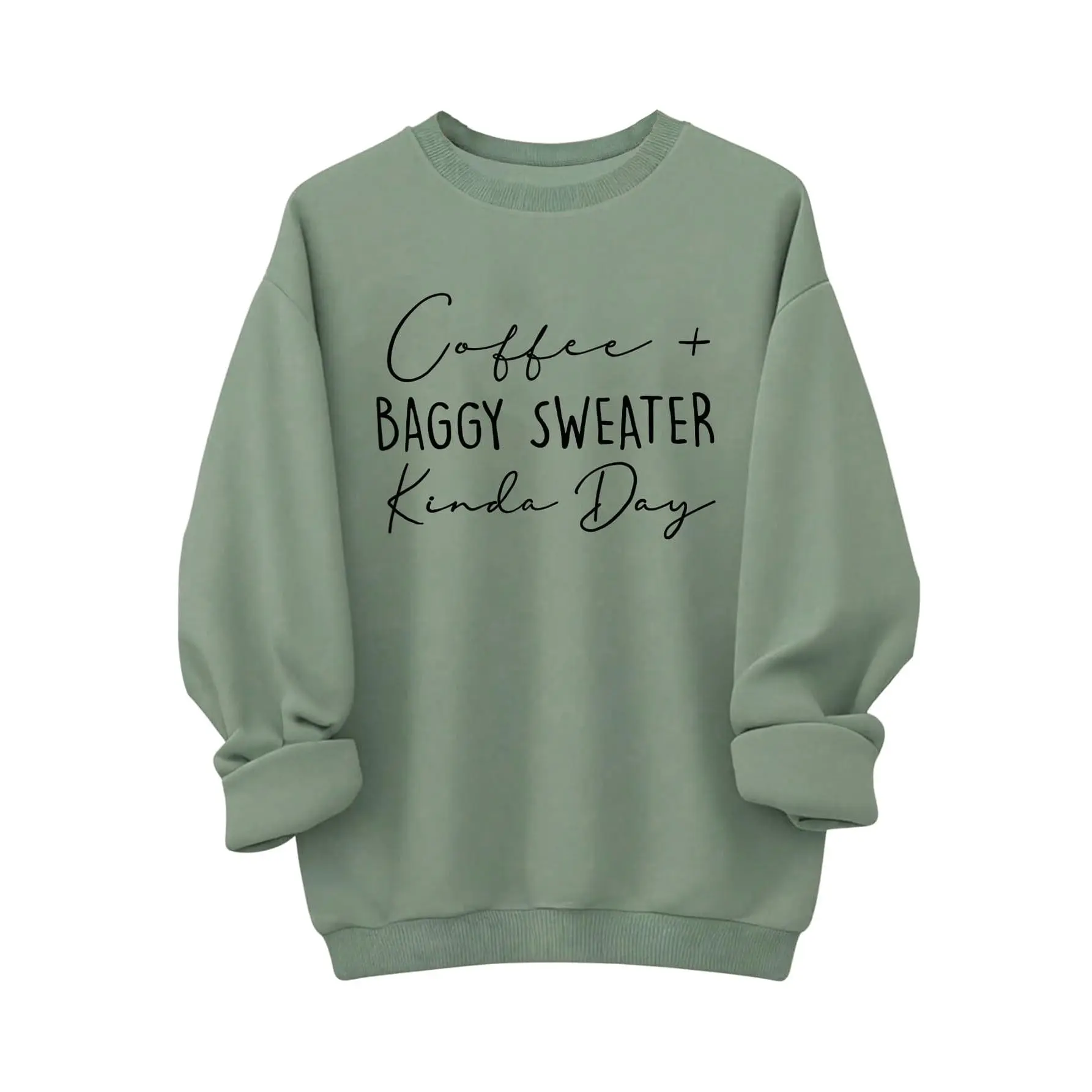 Women's Plus Size Oversized Sweatshirt Letter Graphic Long Sleeve Crewneck Baggy Pullover Shirts