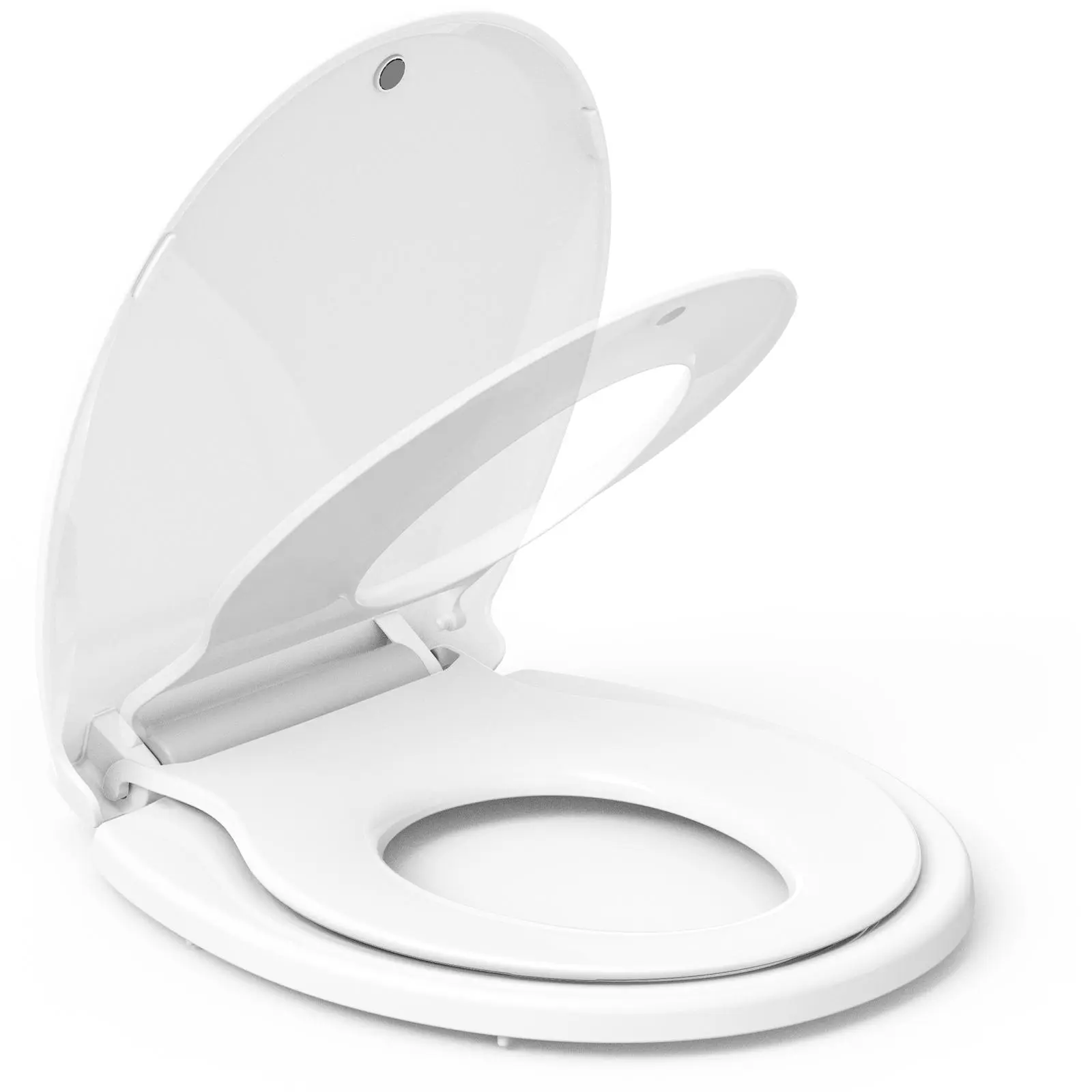 OP-17 or 19 2-In-1 Toilet Seat with Built-In Toddler Training Seat – Quiet-Close Lid, Safe PP Material, Quick-Release Hardware,