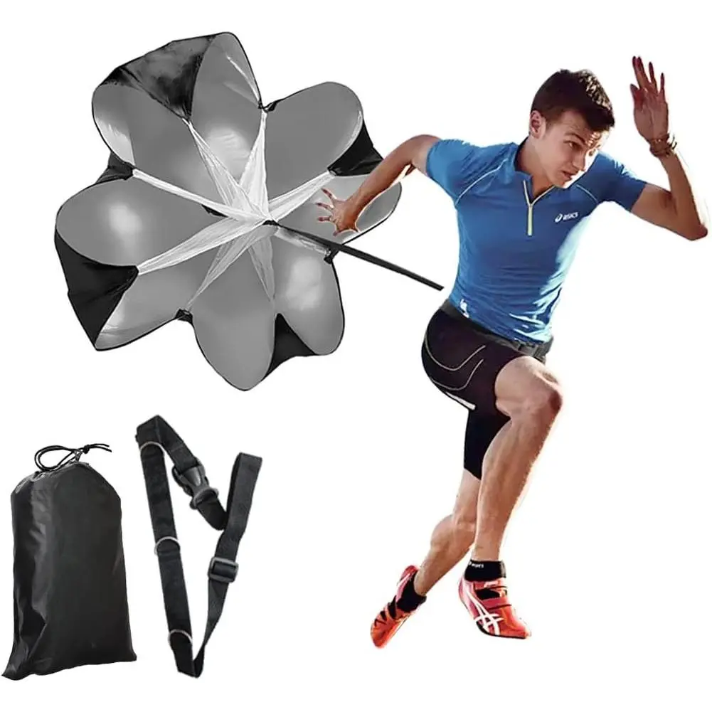 Bfsmile Running Speed  56" Parachute with Adjustable Strap, Free Carry Bag. Speed Chute Resistance Running Parachute for  Youth and Adults