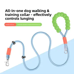 No Pull Slip Lead Dog Leash – Adjustable Rope Dog Training Leash for Small, Medium & Large Dogs, Strong Reflective Lead with Comfortable Handle, Easy Control for Walking, Training, Hiking and Daily Use