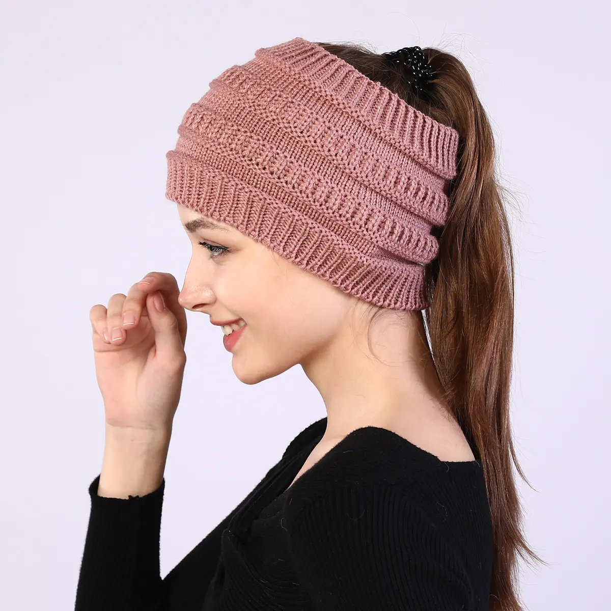 【5pack】 Soft Elastic Wide Knitted Headband for Women, Breathable Knit Sleeveless Head Cover Compatible with Ponytails, Practical Hair Holding Accessory for Autumn Winter Daily Wear, Skincare and Face Washing