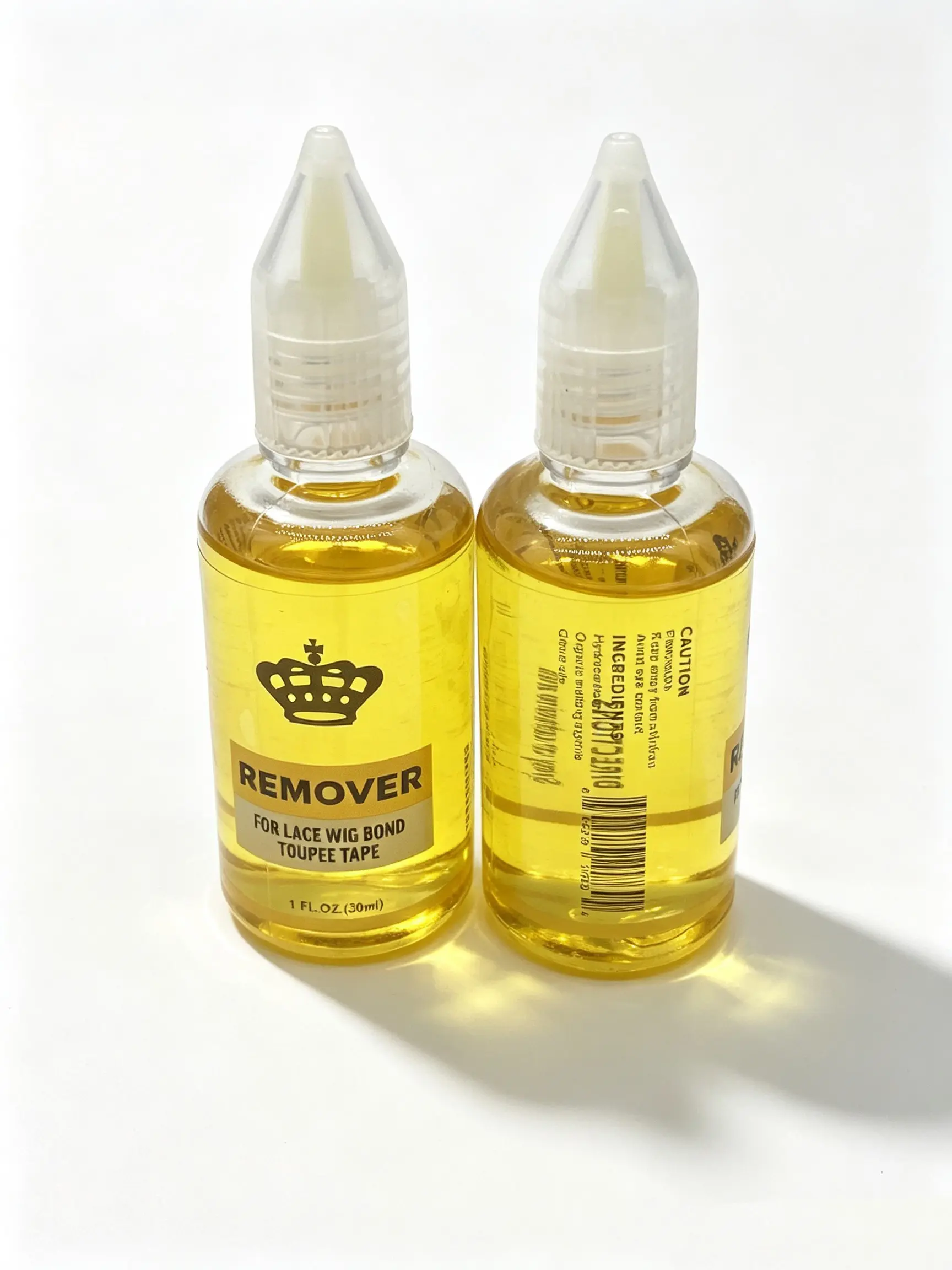 2 Pcs Hair Glue Remover Yellow Adhesive Remover For Toupee 30ml Transparent Remover For Lace Wig Tape Remover For Hair Extensions
