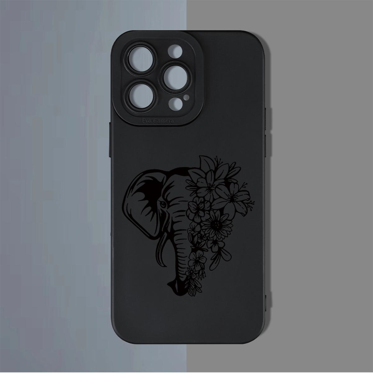 Elephant flower pattern printed phone case for iPhone 16 Pro Max Case 11 15 14 13 12 Pro Max Plus Case Shockproof Phone Cases Christian Gifts for Sister Women Men Protective Protection Cover Protector